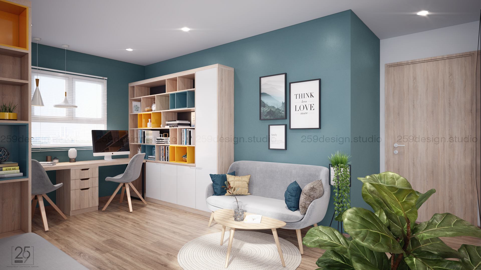 Mẫu thiết kế nội thất căn hộ đẹp với điểm nhấn màu pastel - Nhà Đẹp Số (11)